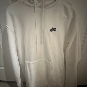 Oversized White Nike Hoodie Sweatshirt
